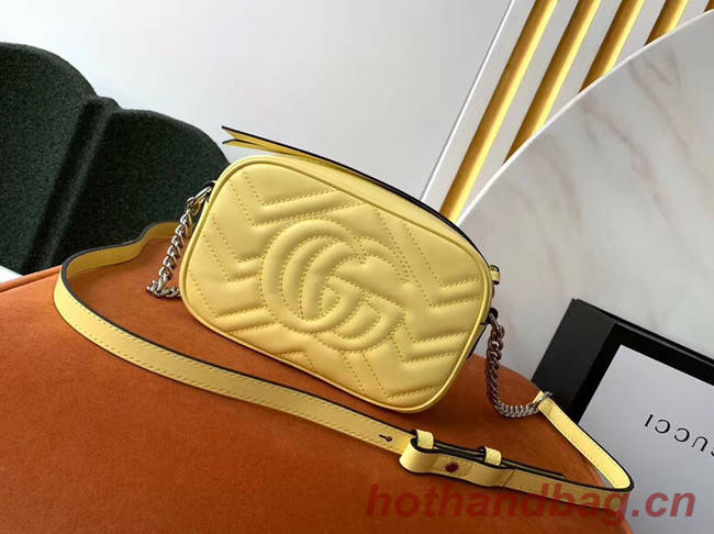 Gucci GG Marmont Matelasse samll Shoulder Bag 447632 yellow