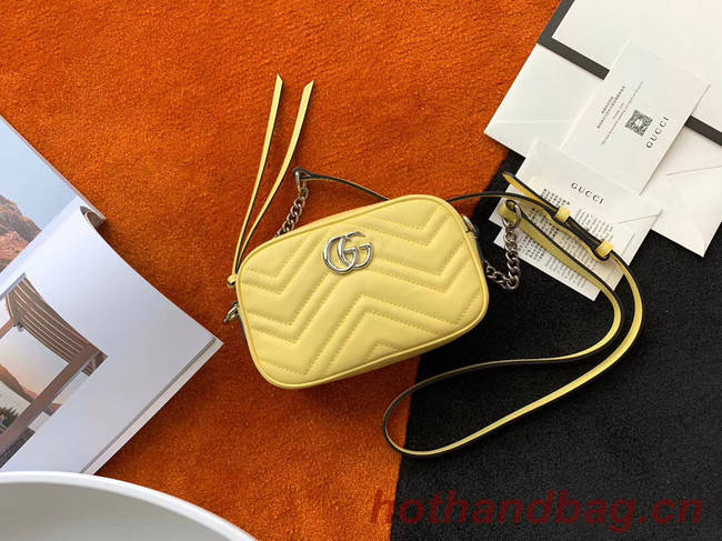 Gucci GG Marmont Matelasse samll Shoulder Bag 447632 yellow