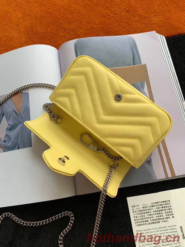 Gucci GG Marmont super mini bag 476433 Pastel yellow