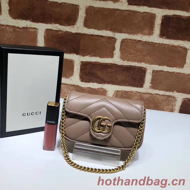 Gucci GG Marmont super Clutch bag 575161 Nude