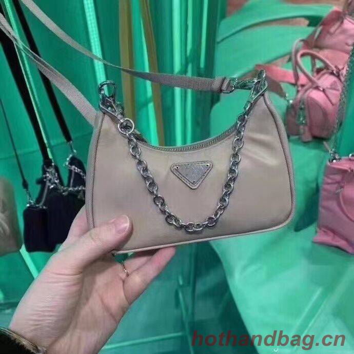 Prada Re-Edition nylon mini shoulder bag 1TT122  apricot