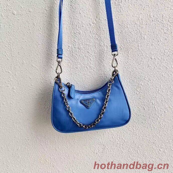 Prada Re-Edition nylon mini shoulder bag 1TT122 blue