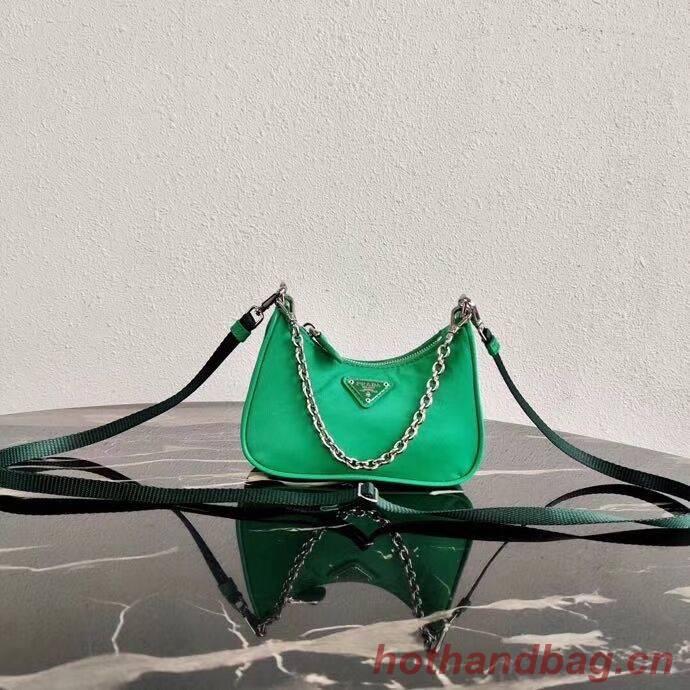 Prada Re-Edition nylon mini shoulder bag 1TT122 green