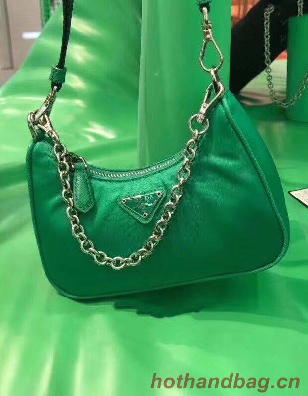 Prada Re-Edition nylon mini shoulder bag 1TT122 green