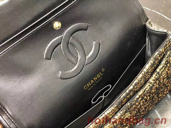 Chanel Original flap bag Twill soft A01112 gold