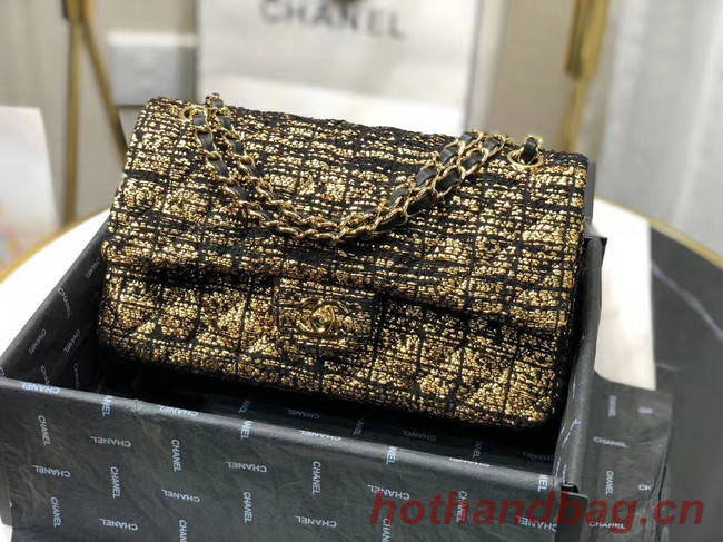 Chanel Original flap bag Twill soft A01112 gold