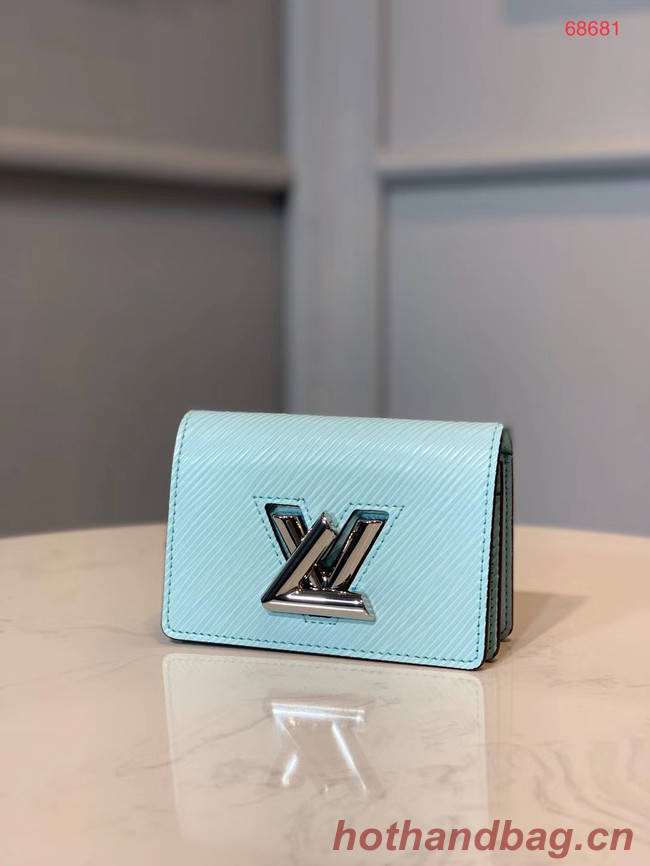 Louis vuitton original TWIST MULTICARTES card holder M68681 sky blue