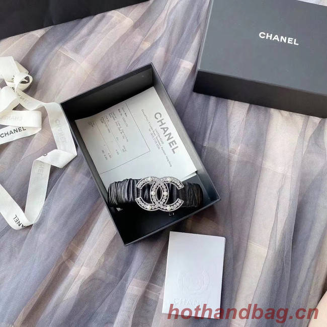 Chanel Calf Leather Belt 56611 black