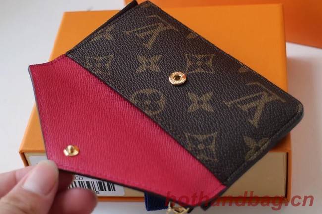 Louis vuitton Monogram Canvas original CARD HOLDER M60167 rose