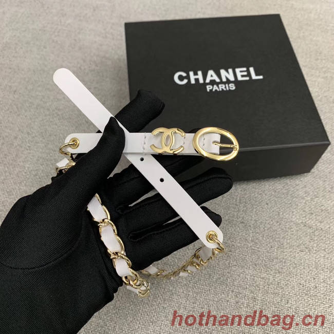 Chanel Original Calf Leather 2.0CM 3600 white