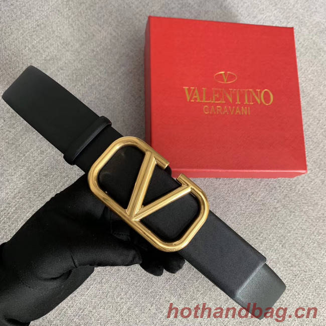 Valentino Leather Belt wide 4.0CM 3598 black