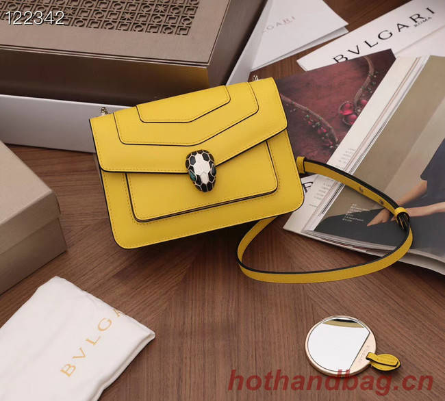 Bvlgari Serpenti Forever leather small crossbody bag 20287 yellow