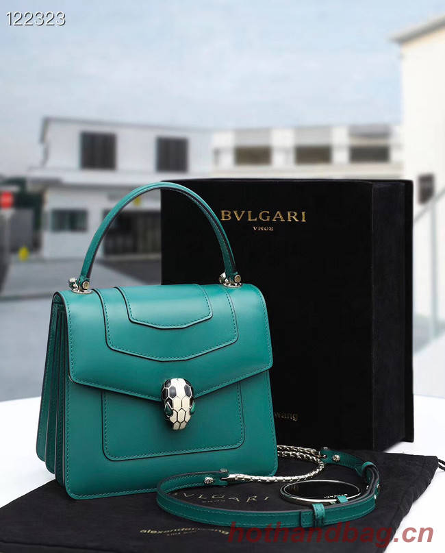 Bvlgari Serpenti Forever leather small crossbody bag 20289 Emerald