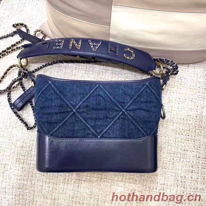 Chanel Gabrielle Small Denim Hobo Bag AS0865 Blue