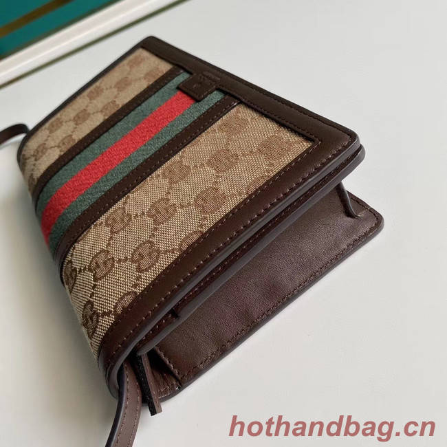 Gucci Horsebit 1955 wallet with chain 409439 brown