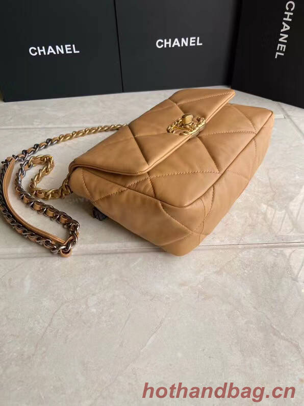 Chanel 19 flap bag AS1160 brown