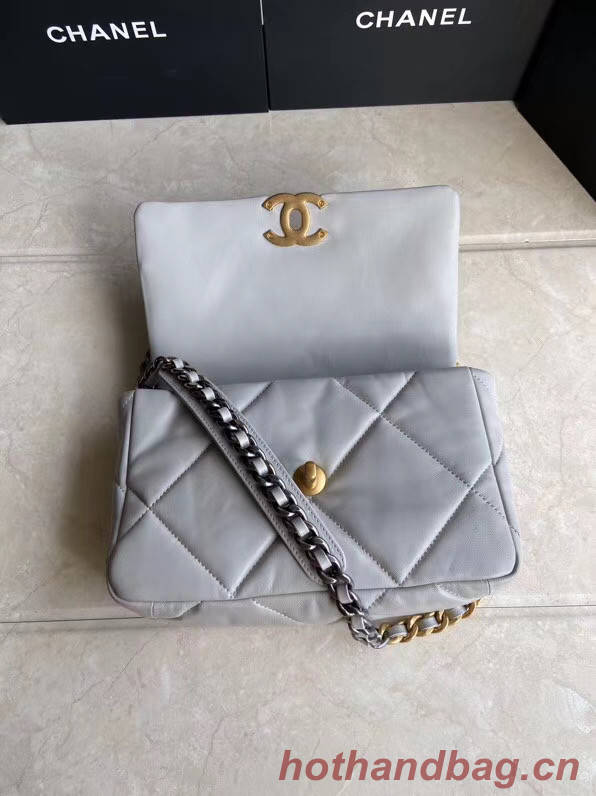 Chanel 19 flap bag AS1160 grey