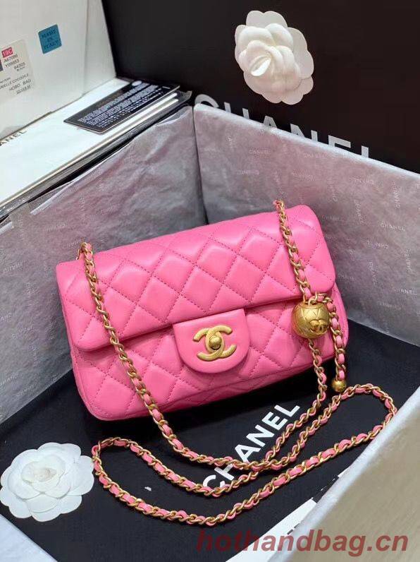 Chanel MINI Flap Bag Original Sheepskin Leather AS1787 Pink