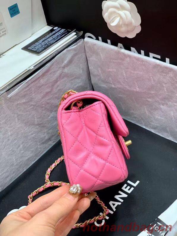 Chanel MINI Flap Bag Original Sheepskin Leather AS1787 Pink