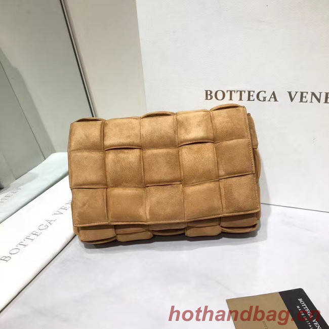 Bottega Veneta PADDED CASSETTE BAG suede 591970 brown