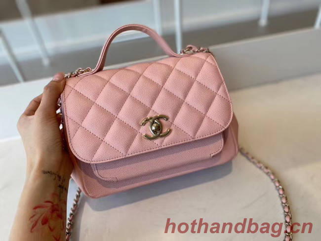 Chanel small flap bag Calfskin & Gold-Tone Metal A93749 pink