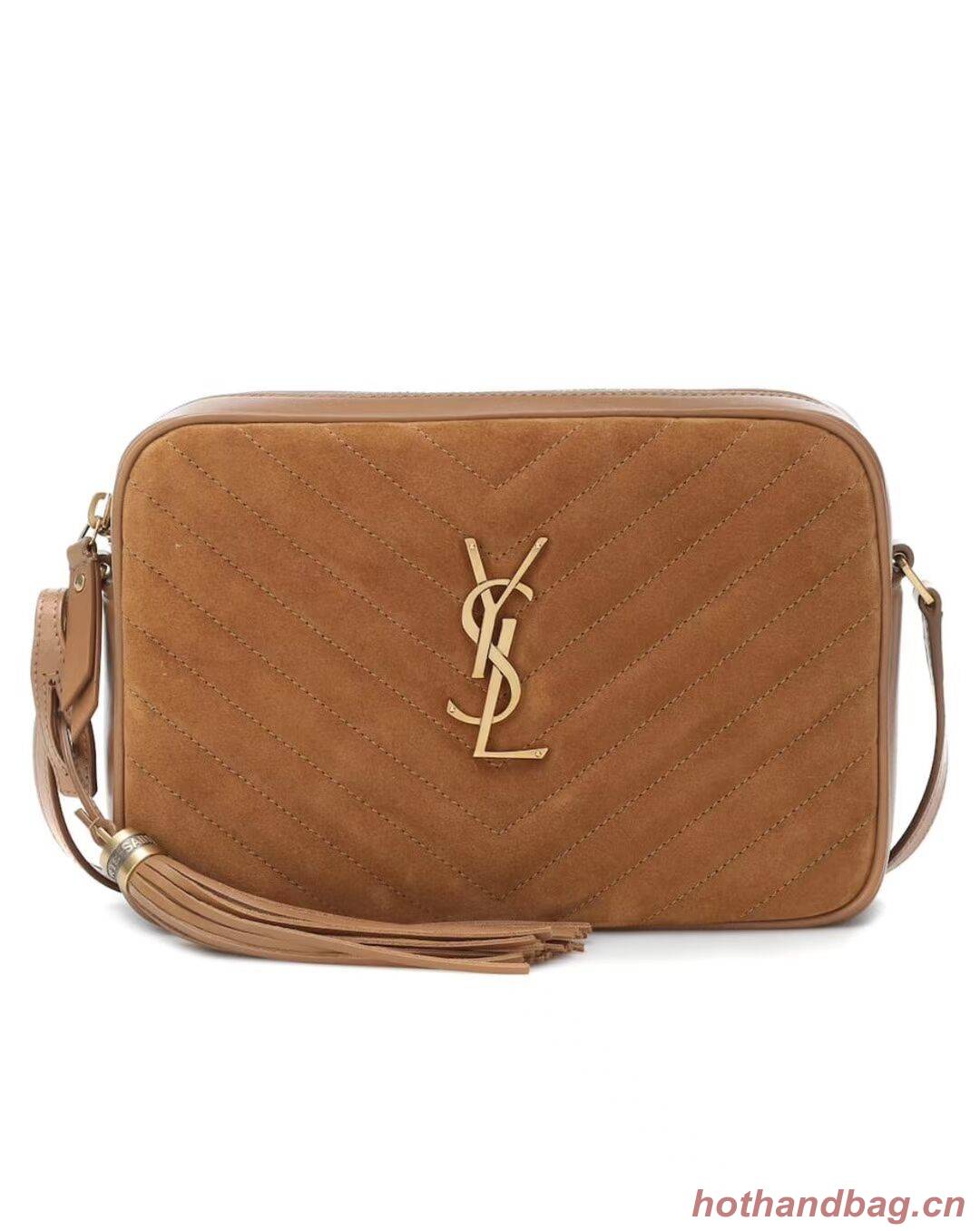 Yves Saint Laurent IN SUEDE AND SMOOTH LEATHER Y520534E Brown