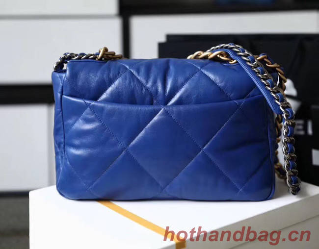 Chanel 19 flap bag AS1161 blue