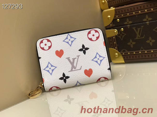 Louis Vuitton GAME ON ZIPPY COIN PURSE M80305 white