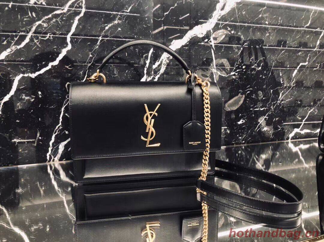 Yves Saint Laurent Calfskin Leather Tote Bag Y634723 black