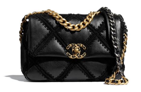 chanel 19 flap bag AS1160 black