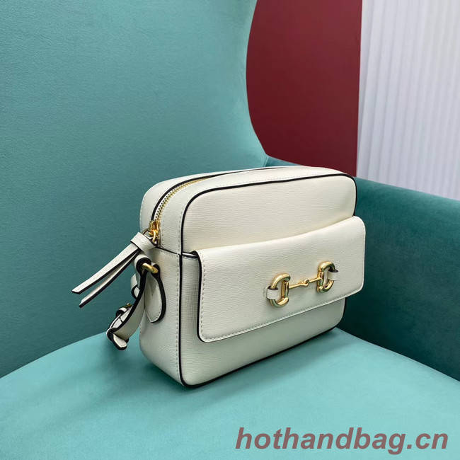 Gucci Horsebit 1955 small shoulder bag 645454 White