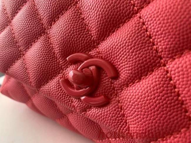 Chanel coco mini flap bag with top handle AS2215 pink