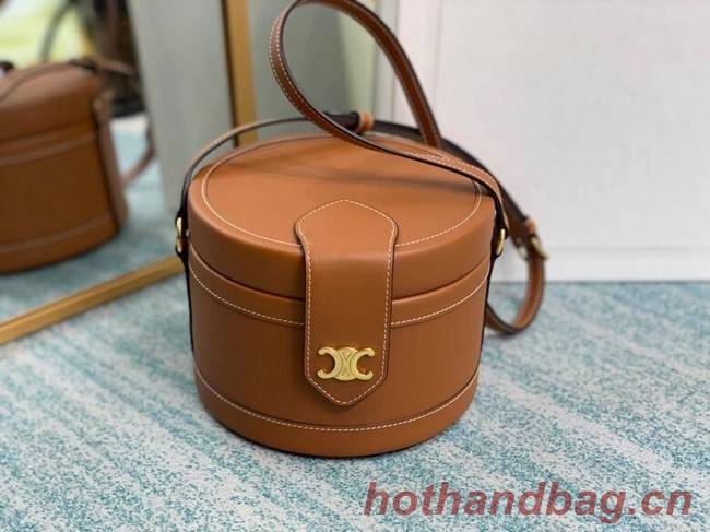 CELINE MEDIUM CAMARAT BAG IN NATURAL CALFSKIN 195192 brown