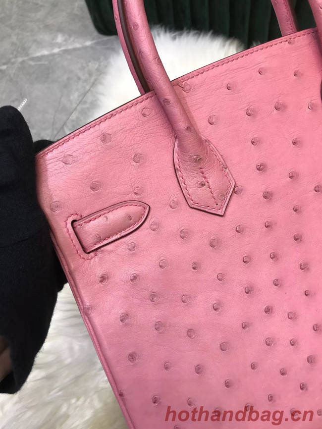 Hermes Birkin Bag Original Leather Ostrich skin HBK2530 pink