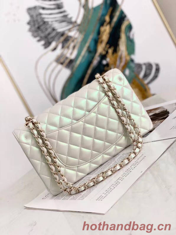 chanel flap bag Iridescent Calfskin&Gold-Tone AS1112