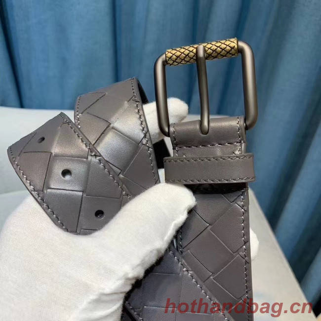 Bottega Veneta Intrecciato Nappa Belt 5567 gray