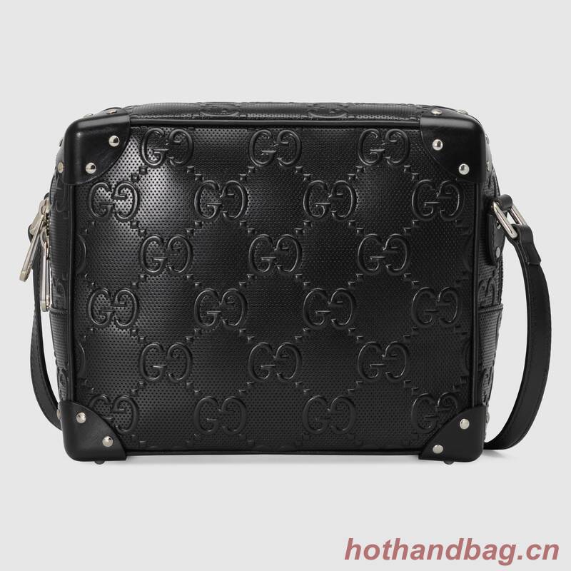 Gucci GG embossed shoulder bag 626363 Black