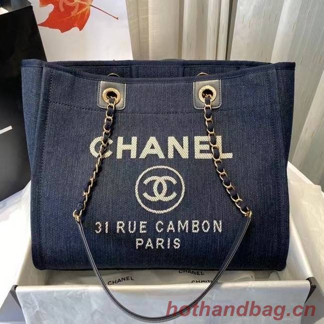 Chanel 19SS Shopping bag A67001 royal blue