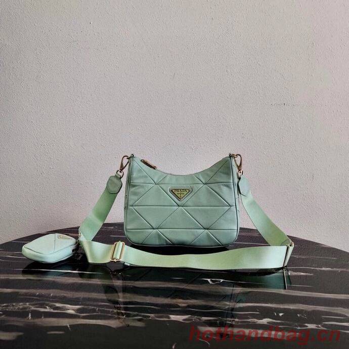 Prada Gaufre nappa leather shoulder bag 1BC151A light green