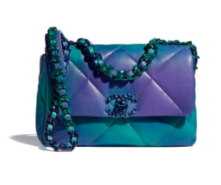 chanel 19 flap bag AS1160 AS1161 Blue & Purple