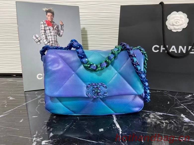 chanel 19 flap bag AS1160 AS1161 Blue & Purple