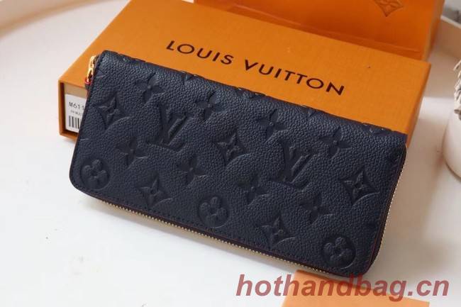 Louis Vuitton Original Monogram Empreinte Wallet M60171 Navy Blue