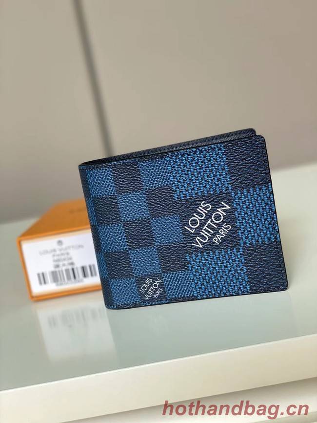 Louis vuitton Monogram Canvas Wallet N60434 blue