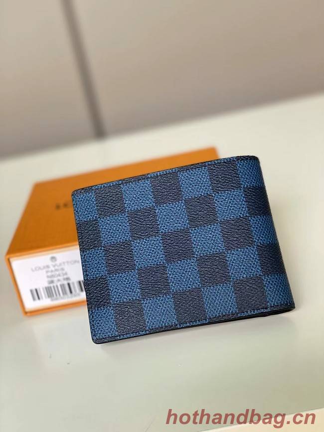 Louis vuitton Monogram Canvas Wallet N60434 blue