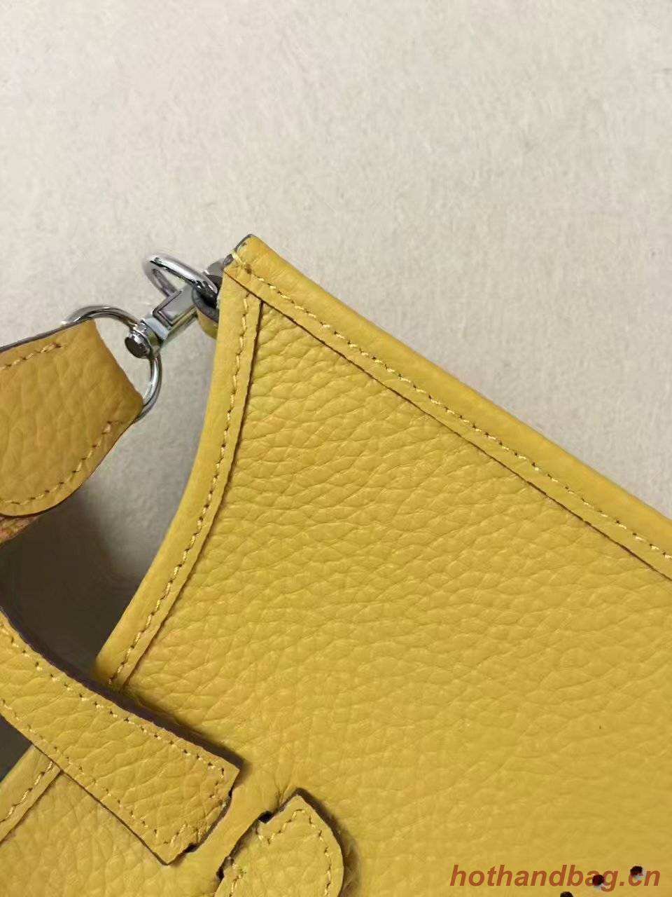 Hermes Evelyne original togo leather mini Shoulder Bag H15698 yellow