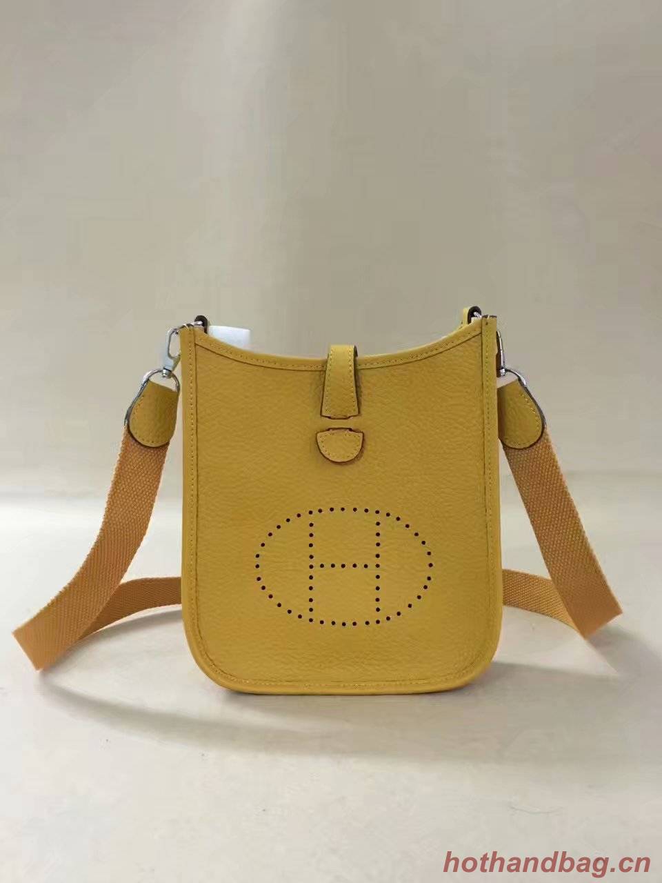 Hermes Evelyne original togo leather mini Shoulder Bag H15698 yellow