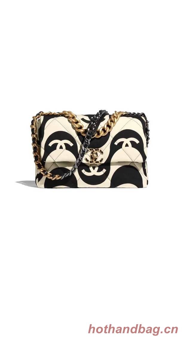 chanel 19 flap bag AS1161 black&white