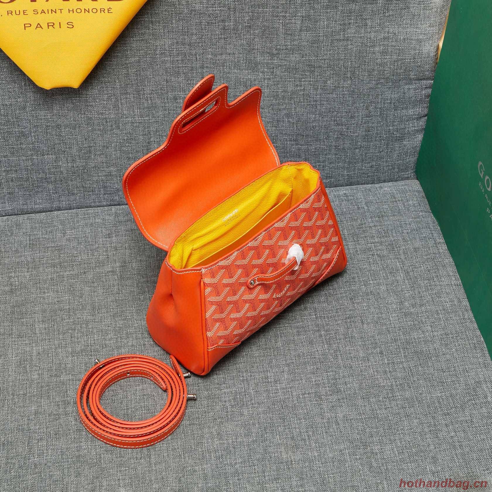 Goyard Y Doodling Calfskin Leather Tote Bag 99588 Orange