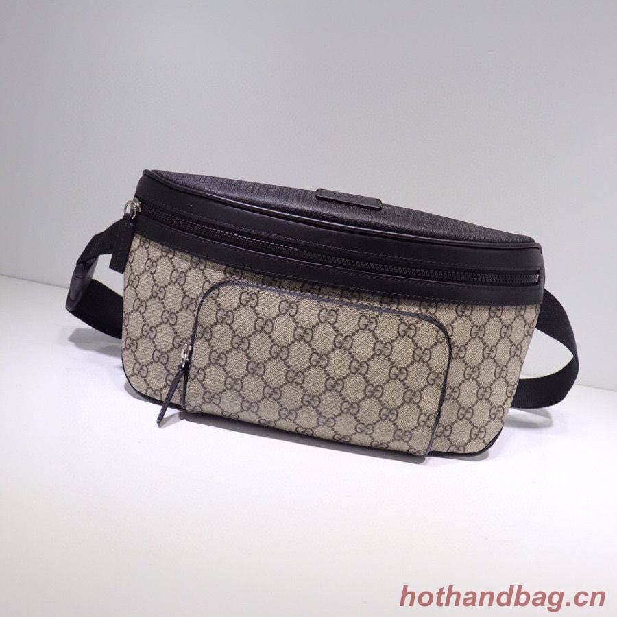 GUCCI GG Supreme Belt Bag 406372 Brown