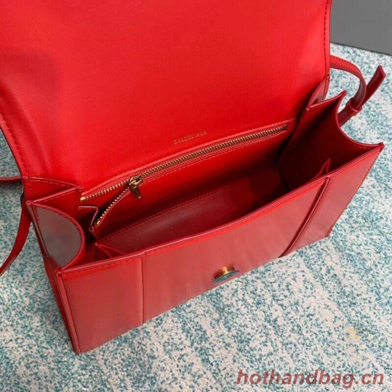 Balenciaga HOURGLASS MEDIUM TOP HANDLE BAG B108892 red